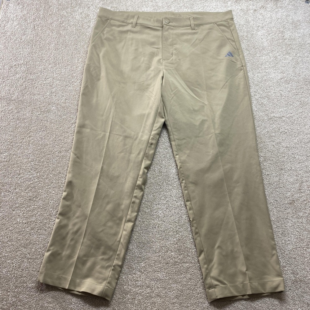 Adidas Pants Mens 40x27 Khaki Golf Performance Lightweight‎ Stretch Casual